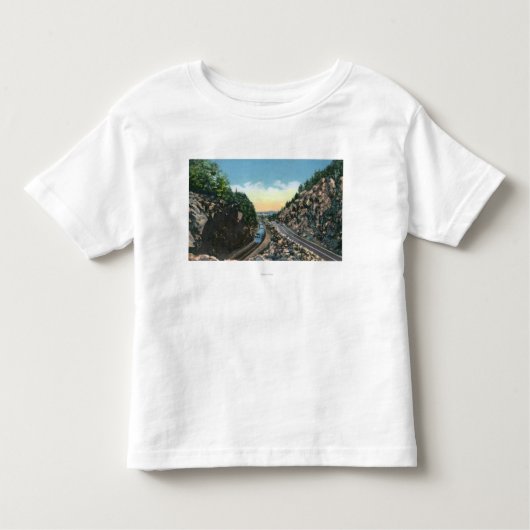 Uitzicht van een trein naast de weg kinder shirts (Voorkant)