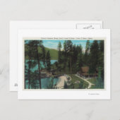 Uitzicht van een typisch zomerhuis op het briefkaart (Voorkant / Achterkant)