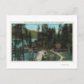 Uitzicht van een typisch zomerhuis op het briefkaart (Voorkant)