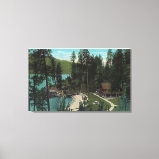 Uitzicht van een typisch zomerhuis op het canvas afdruk (Voorkant)