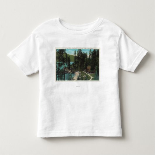 Uitzicht van een typisch zomerhuis op het kinder shirts (Voorkant)