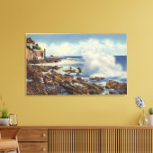 Uitzicht van een typische Shoreline Canvas Afdruk (Insitu (Woonkamer))