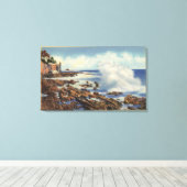 Uitzicht van een typische Shoreline Canvas Afdruk (Insitu (Houten vloer))