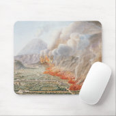 Uitzicht van een uitbarsting van Mt. Vesuvius die  Muismat (Met muis)
