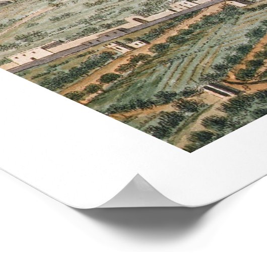 Uitzicht van een uitbarsting van Mt. Vesuvius, die Poster (Hoek)