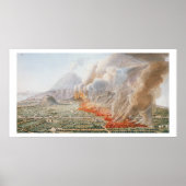 Uitzicht van een uitbarsting van Mt. Vesuvius, die Poster (Voorkant)