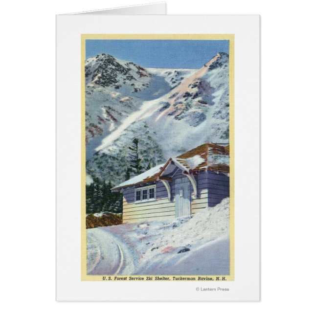 Uitzicht van een US Forest Service Ski Shelter (Voorkant)