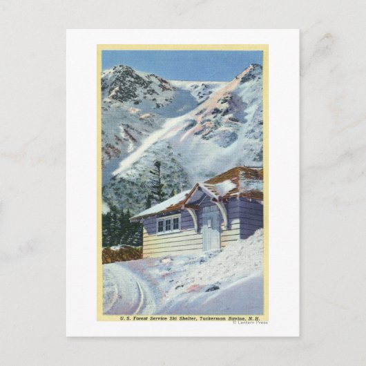 Uitzicht van een US Forest Service Ski Shelter Briefkaart (Voorkant)