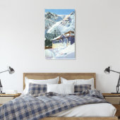 Uitzicht van een US Forest Service Ski Shelter Canvas Afdruk (Insitu (Slaapkamer))