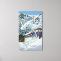 Uitzicht van een US Forest Service Ski Shelter