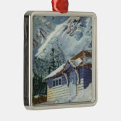 Uitzicht van een US Forest Service Ski Shelter Metalen Ornament (Rechts)