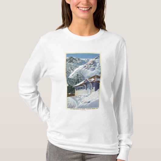 Uitzicht van een US Forest Service Ski Shelter T-shirt (Voorkant)
