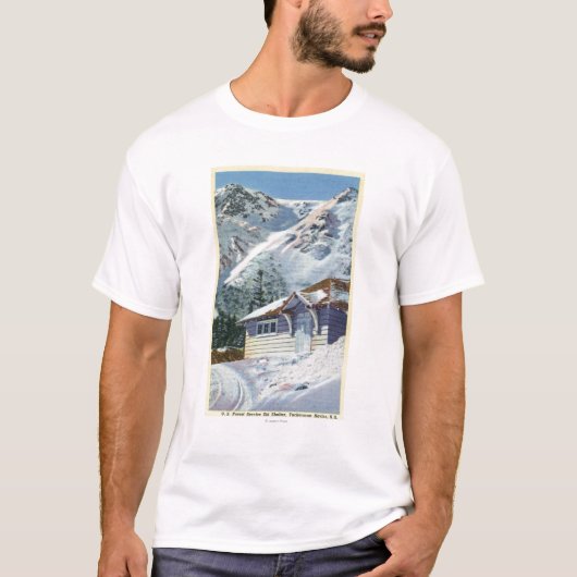 Uitzicht van een US Forest Service Ski Shelter T-shirt (Voorkant)