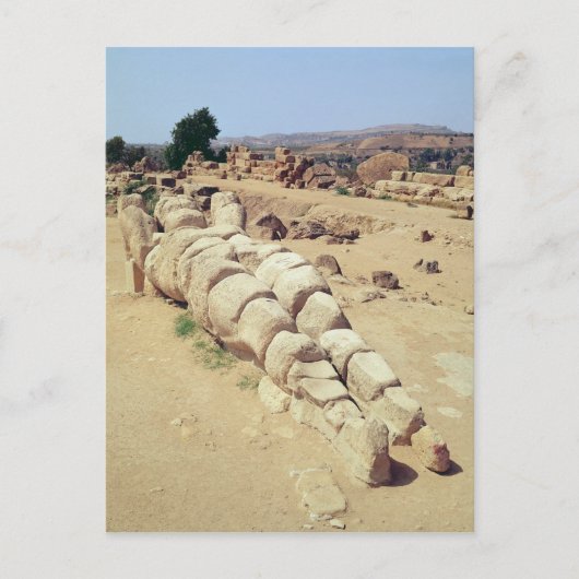 Uitzicht van een van de grote beelden van Telemon Briefkaart (Voorkant)