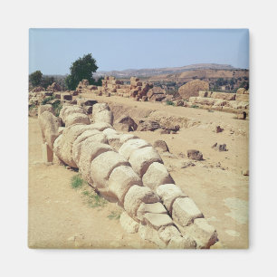 Uitzicht van een van de grote beelden van Telemon Magneet