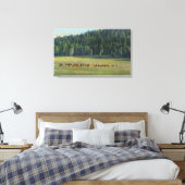 Uitzicht van een verpakking van Deer Grazing Canvas Afdruk (Insitu (Slaapkamer))