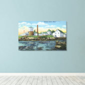 Uitzicht van een vishatchery, Lobster-kweek Canvas Afdruk (Insitu (Houten vloer))