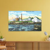Uitzicht van een vishatchery, Lobster-kweek Canvas Afdruk (Insitu (Woonkamer))