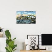 Uitzicht van een vishatchery, Lobster-kweek Poster (Thuiskantoor)