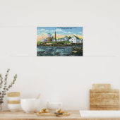 Uitzicht van een vishatchery, Lobster-kweek Poster (Keuken)