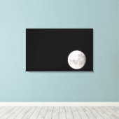 Uitzicht van een volle maan, ook shows Mars Canvas Afdruk (Insitu (Houten vloer))