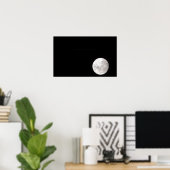 Uitzicht van een volle maan, ook shows Mars Poster (Thuiskantoor)