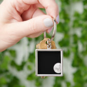 Uitzicht van een volle maan, ook shows Mars Sleutelhanger (Hand)