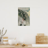 Uitzicht van een vrouw in de Herfst Poster (Keuken)
