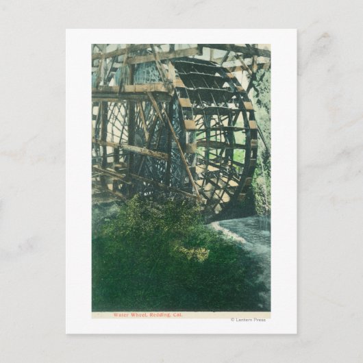 Uitzicht van een waterwielRedding, CA Briefkaart (Voorkant)