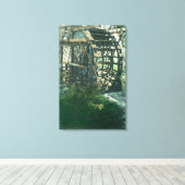 Uitzicht van een waterwielRedding, CA Canvas Afdruk (Insitu (Houten vloer))