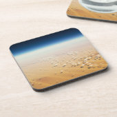 Uitzicht van een woestijn vanuit de lucht drankjes onderzetter (Linkerzijde)