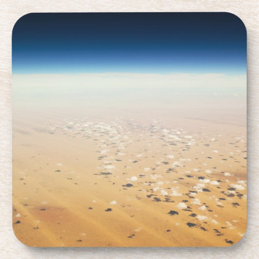 Uitzicht van een woestijn vanuit de lucht drankjes onderzetter (Voorkant)