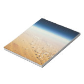 Uitzicht van een woestijn vanuit de lucht notitieblok (Linkerzijde)