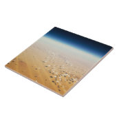 Uitzicht van een woestijn vanuit de lucht tegeltje (Zijkant)