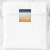 Uitzicht van een woestijn vanuit de lucht vierkante sticker (Tas)