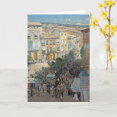 Uitzicht van een Zuid-Franse stad | Childe Hassam Kaart (Gele Bloem)