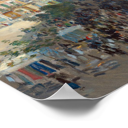 Uitzicht van een Zuid-Franse stad | Childe Hassam Poster (Hoek)