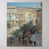 Uitzicht van een Zuid-Franse stad | Childe Hassam Poster (Voorkant)