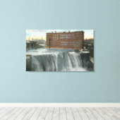 Uitzicht van eerste Herfsten Canvas Afdruk (Insitu (Houten vloer))