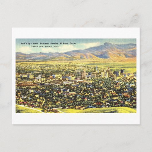 Uitzicht van El Paso, Texas, Briefkaart (Voorkant)