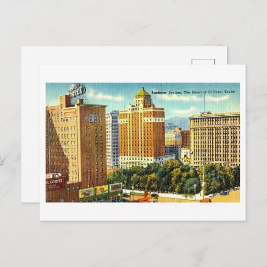  Uitzicht van El Paso, Texas, Briefkaart (Voorkant / Achterkant)