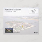 Uitzicht van Ellis Island, NJ & NY Briefkaart (Achterkant)