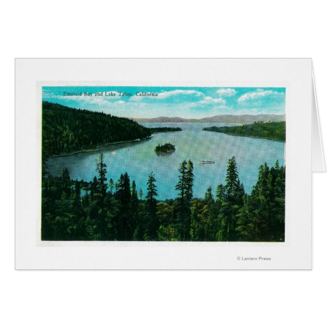 Uitzicht van Emerald Bay op Lake TahoeLake Tahoe,  (Voorkant Horizontaal)