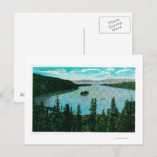 Uitzicht van Emerald Bay op Lake TahoeLake Tahoe,  Briefkaart (Voorkant / Achterkant)