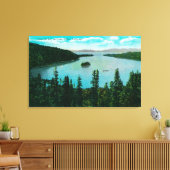 Uitzicht van Emerald Bay op Lake TahoeLake Tahoe,  Canvas Afdruk (Insitu (Woonkamer))