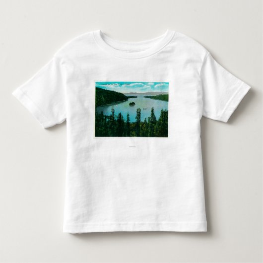 Uitzicht van Emerald Bay op Lake TahoeLake Tahoe,  Kinder Shirts (Voorkant)
