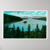 Uitzicht van Emerald Bay op Lake TahoeLake Tahoe,  Poster (Voorkant)