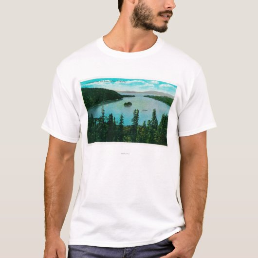 Uitzicht van Emerald Bay op Lake TahoeLake Tahoe,  T-shirt (Voorkant)