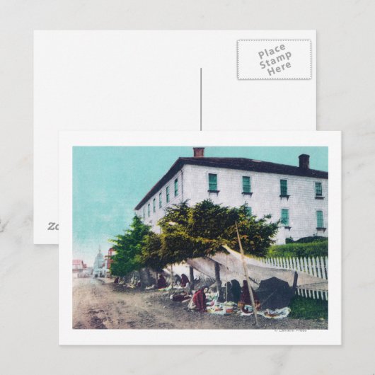 Uitzicht van Eskimo Curio Venders Sitka, AK Briefkaart (Voorkant / Achterkant)