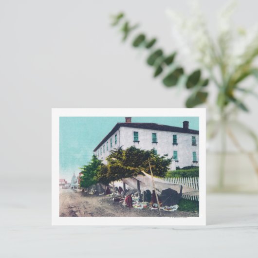 Uitzicht van Eskimo Curio Venders Sitka, AK Briefkaart (Staand voorkant)